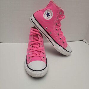 Chuck Taylor All Star Converse Girls Size 3 High Top Bright Pink EUC
